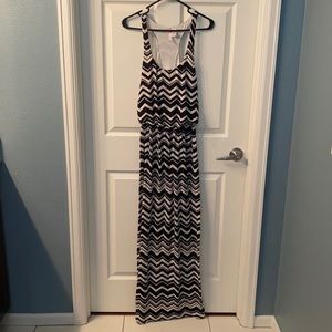 Black and white maxi dress